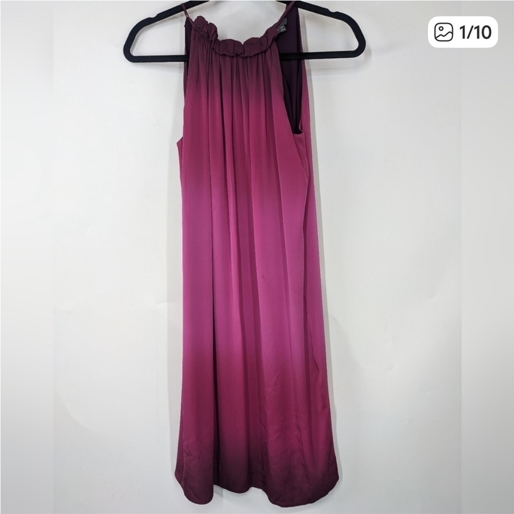 Vince 100% silk pink ombré dress